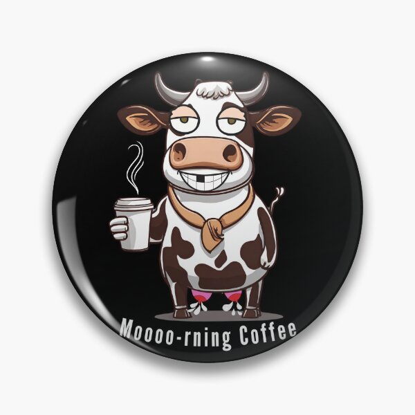 Item preview, Smiling cow with coffee designed and sold by ViaNature.