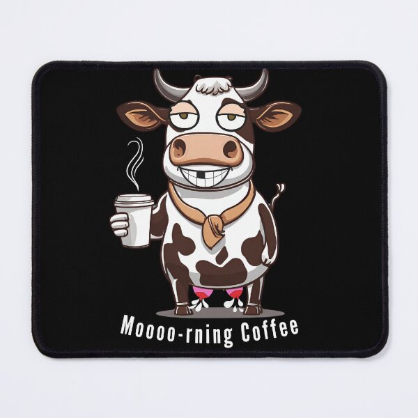 Item preview, Smiling cow with coffee designed and sold by ViaNature.