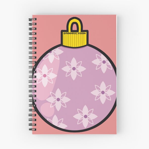 Item preview, Simple Pink Holiday Tree Ornament with Flowers designed and sold by FunholeVision.