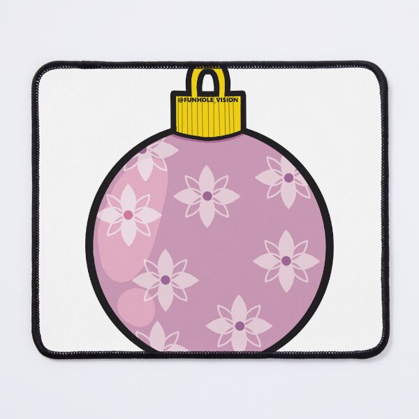 Item preview, Simple Pink Holiday Tree Ornament with Flowers designed and sold by FunholeVision.