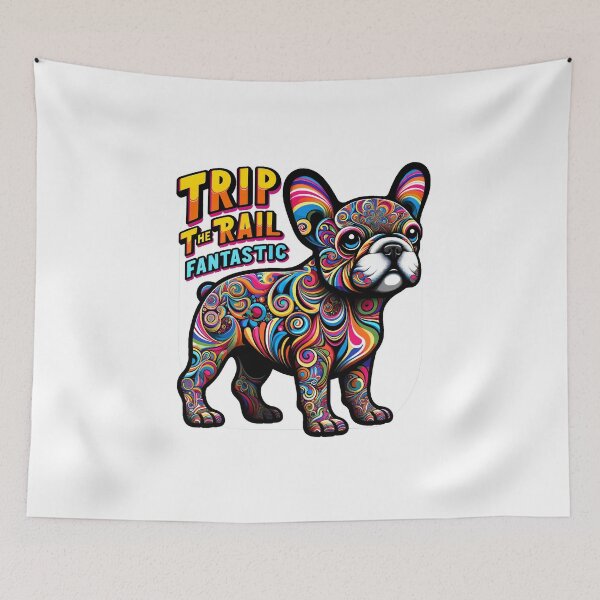 Item preview, French bulldog hiking designed and sold by CogniCraft.