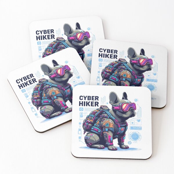 Item preview, Cyber hiker French bulldog hiking designed and sold by CogniCraft.