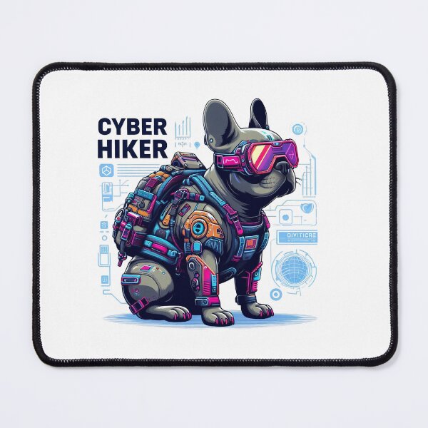 Item preview, Cyber hiker French bulldog hiking designed and sold by CogniCraft.