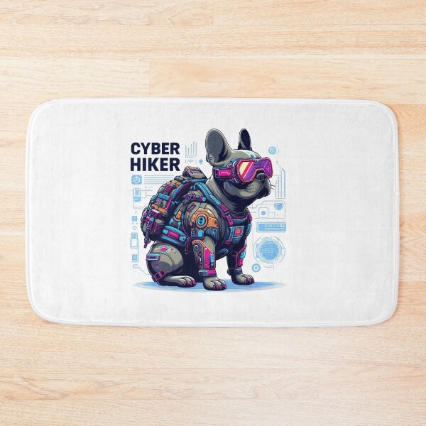 Item preview, Cyber hiker French bulldog hiking designed and sold by CogniCraft.
