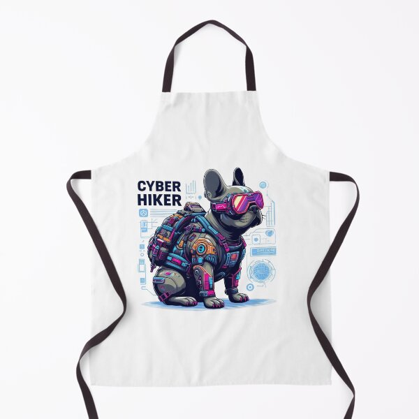 Item preview, Cyber hiker French bulldog hiking designed and sold by CogniCraft.