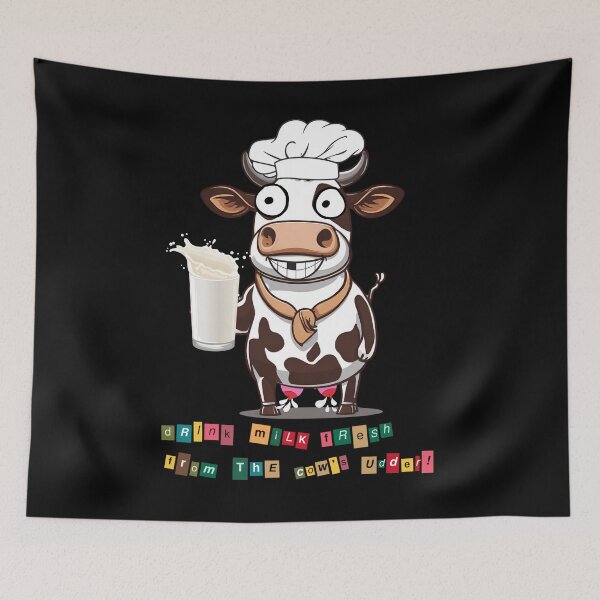 Item preview, Smiling cow with milk designed and sold by ViaNature.