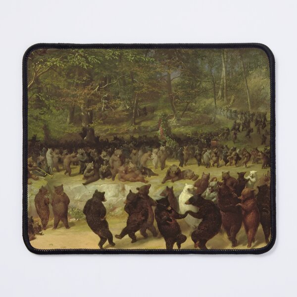 Item preview, The Bear Dance Oil Painting  - by William Holbrook Beard | Dancing-bears designed and sold by ScrappinSal.