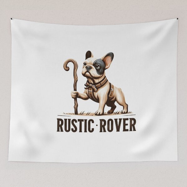 Item preview, Rustic rover - French bulldog hiking designed and sold by CogniCraft.