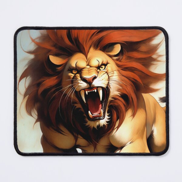 Item preview, Lion attacking furious designed and sold by Aimaker.