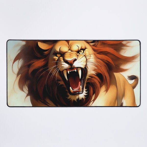 Item preview, Lion attacking furious designed and sold by Aimaker.