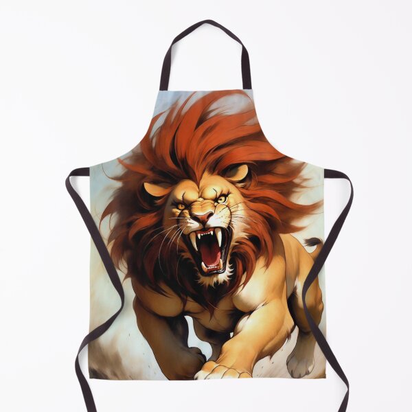 Item preview, Lion attacking furious designed and sold by Aimaker.