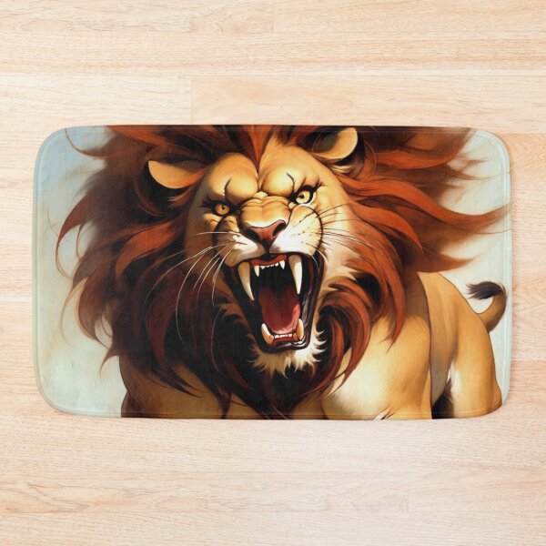 Item preview, Lion attacking furious designed and sold by Aimaker.
