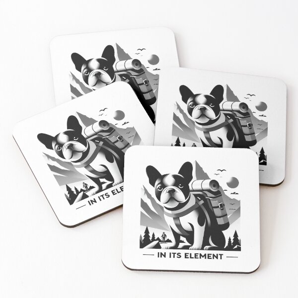 Item preview, In its element - French bulldog hiking designed and sold by CogniCraft.