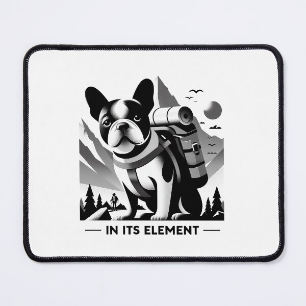 Item preview, In its element - French bulldog hiking designed and sold by CogniCraft.