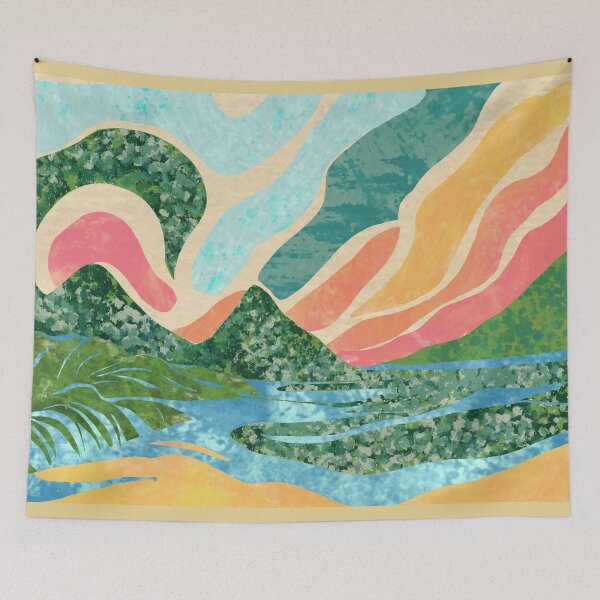 Item preview, Vibrant Abstract Beachscape designed and sold by AdriaCaps Art & Design.
