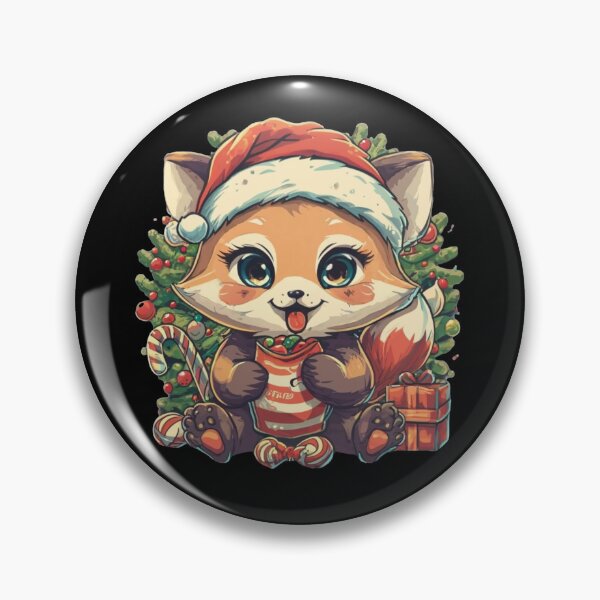 Item preview, Santa Claus Fox Cute Fox Eating Candy designed and sold by Krieghorn.