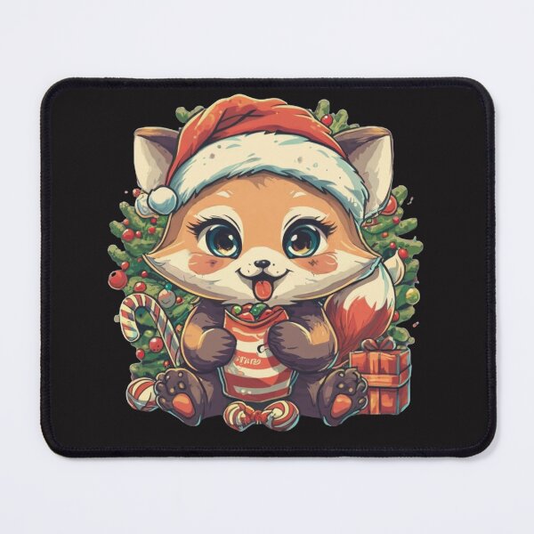 Item preview, Santa Claus Fox Cute Fox Eating Candy designed and sold by Krieghorn.