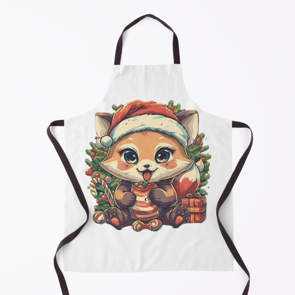 Item preview, Santa Claus Fox Cute Fox Eating Candy designed and sold by Krieghorn.