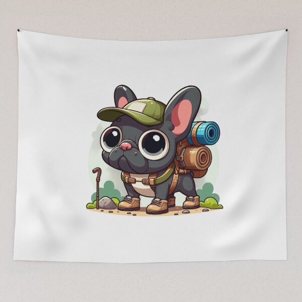 Item preview, French bulldog hiking designed and sold by CogniCraft.