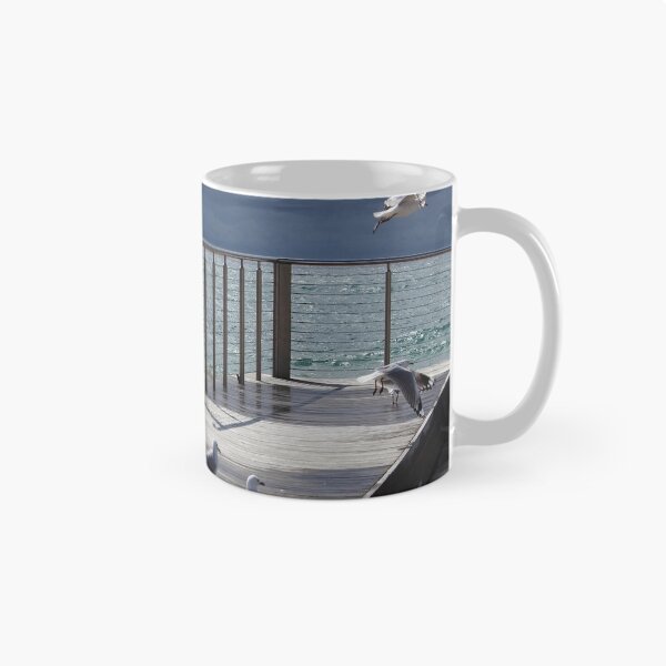 Item preview, the light!  at Burnie beach, with silver gulls designed and sold by Gaylene Norton.