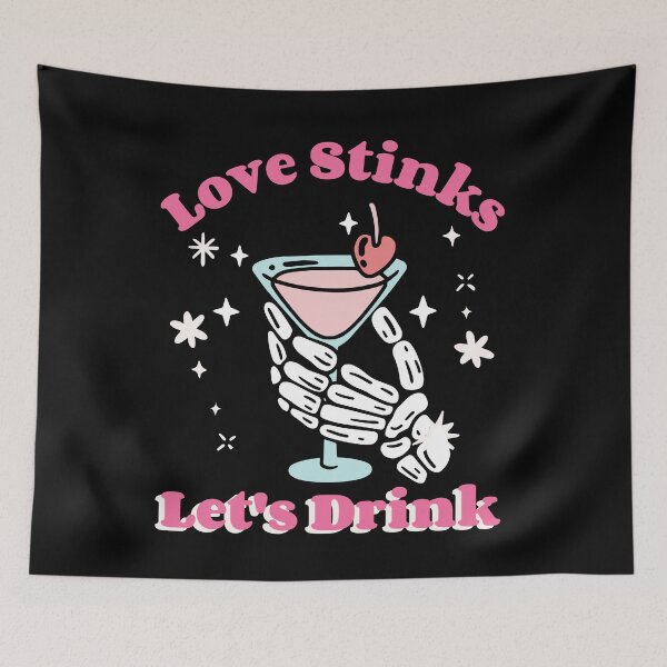 Item preview, Cheers to Singlehood Anti-Valentines Day Cocktail Tee designed and sold by ElLocoMus.