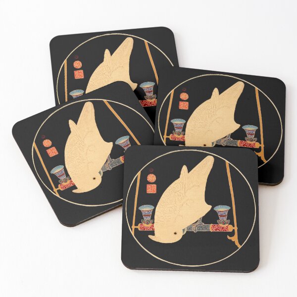 Item preview, White Macaw Japan 1900 Ito Jakuchu designed and sold by RocketshipRetro.