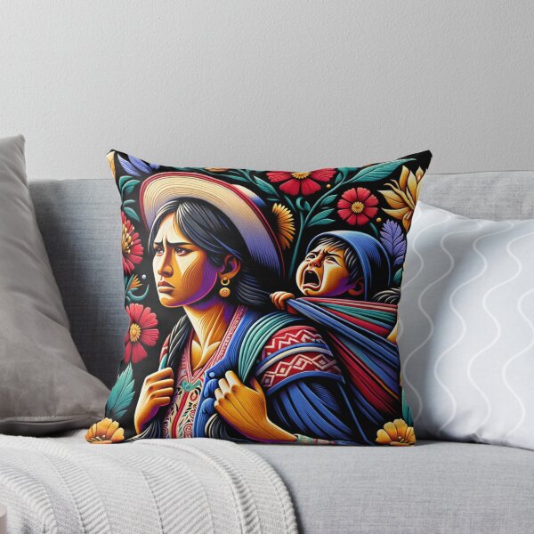 Item preview, Typical Peruvian Mother Carrying Child in Back Colorful designed and sold by ARVA-Digital.