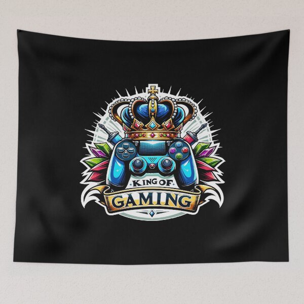 Item preview, King Of Gaming - Controller And Crone Illustration designed and sold by MrERNST.