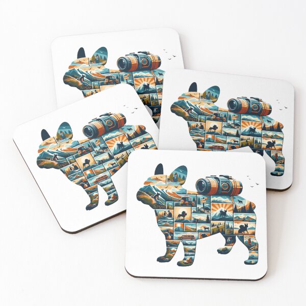 Item preview, French bulldog hiking designed and sold by CogniCraft.