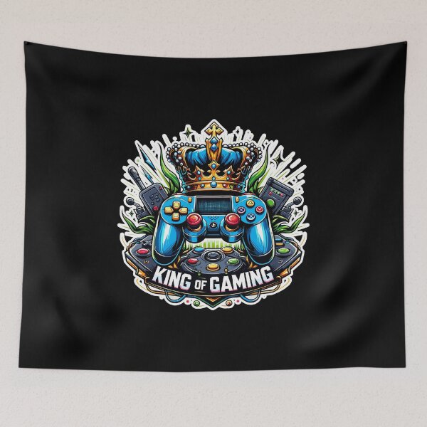 Item preview, King Of Gaming - Controller And Crone Illustration designed and sold by MrERNST.