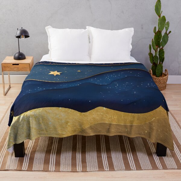 Item preview, Stars, Star, Night, Midnight, Starry, Landscape, Gold, Layered Paper, Paper Cut, Blue, Dark Blue, Dream designed and sold by Golden-Feathers.