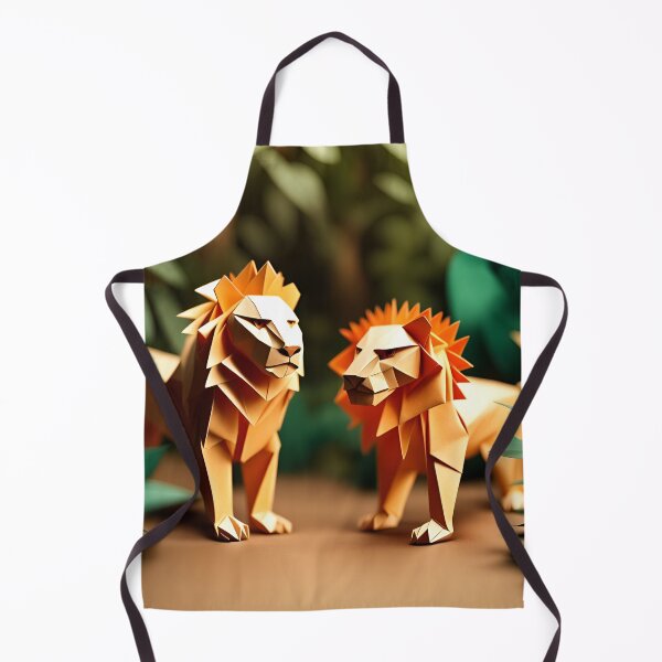 Item preview, Origami Art - Monarch of the Jungle: A Majestic Lion Roaming its Verdant Kingdom designed and sold by ArtfulFolds.