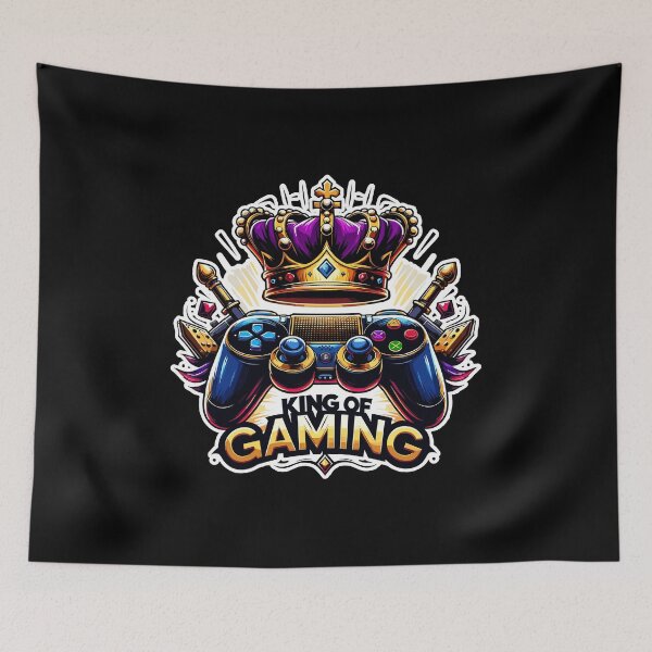 Item preview, King Of Gaming - Controller And Crone Illustration designed and sold by MrERNST.