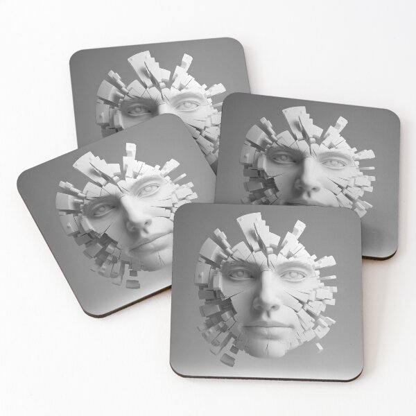 Item preview, exploding man head sculpture designed and sold by Lefteris Betsis.