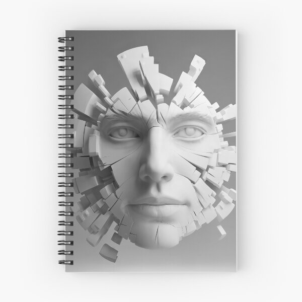 Item preview, exploding man head sculpture designed and sold by Lefteris Betsis.