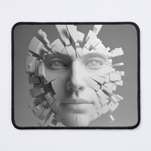 Item preview, exploding man head sculpture designed and sold by Lefteris Betsis.