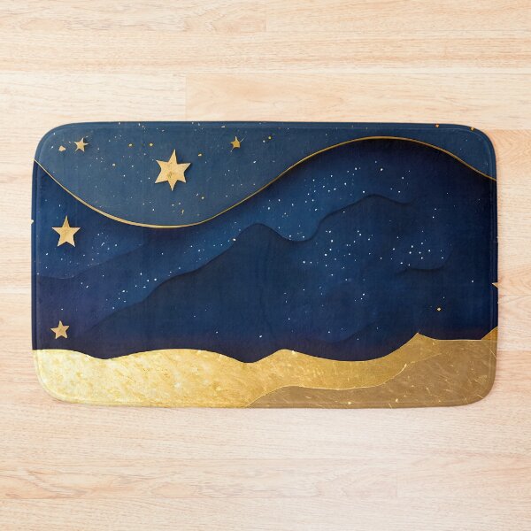 Item preview, Stars, Star, Night, Midnight, Starry, Landscape, Gold, Layered Paper, Paper Cut, Blue, Dark Blue, Dream designed and sold by Golden-Feathers.