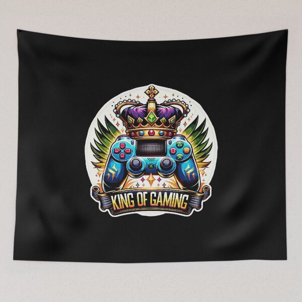 Item preview, King Of Gaming - Controller And Crone Illustration designed and sold by MrERNST.