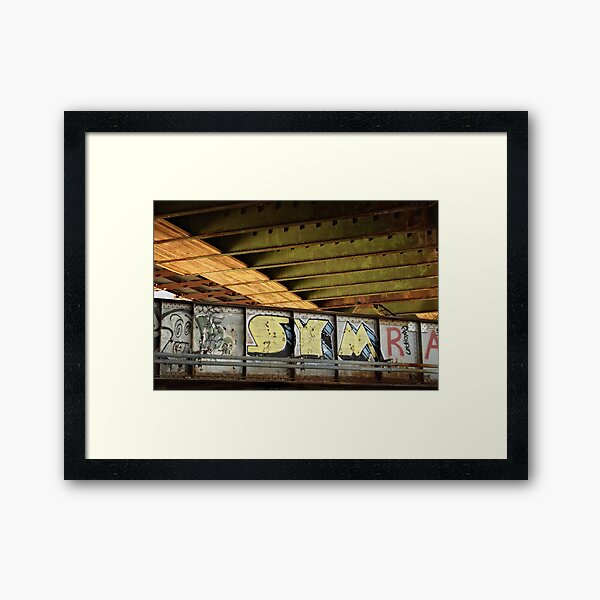 Graffiti Under the BU Bridge Framed Art Print