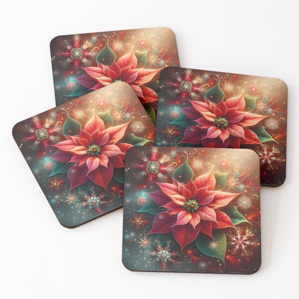 Item preview, Koch Snowflake Wonders: Gleaming Christmas Magic Unveiled designed and sold by AI-Only Creations.