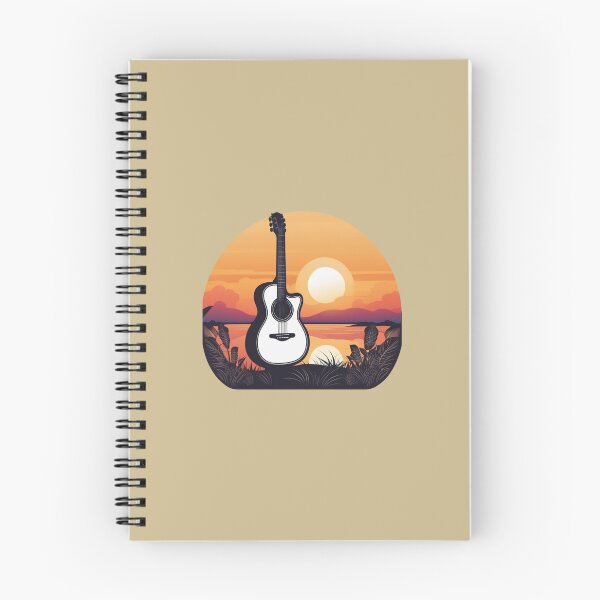 Item preview, Acoustic Guitar with Sunset, Musician designed and sold by ozdilh.