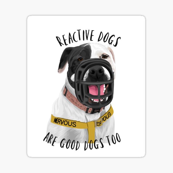 Item preview, Dog with nervous harness and muzzle designed and sold by ReactiveDoggos.