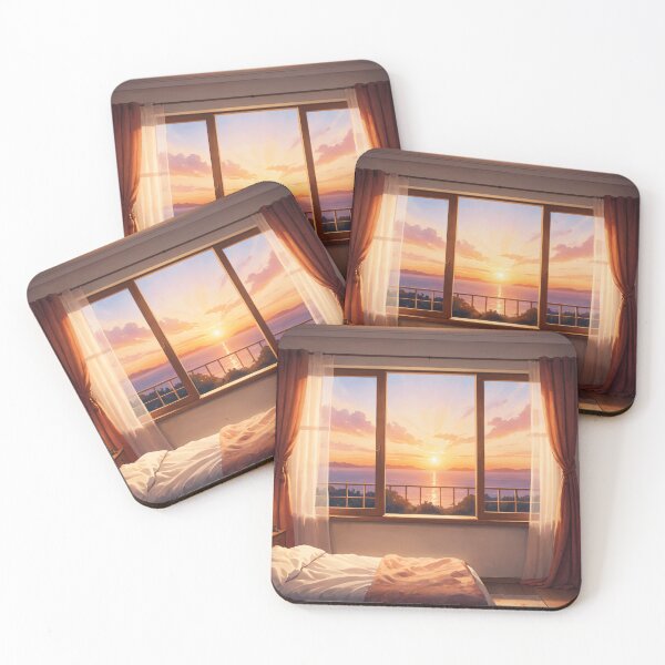Item preview, Cozy Bedroom Sunset designed and sold by PaperAI.