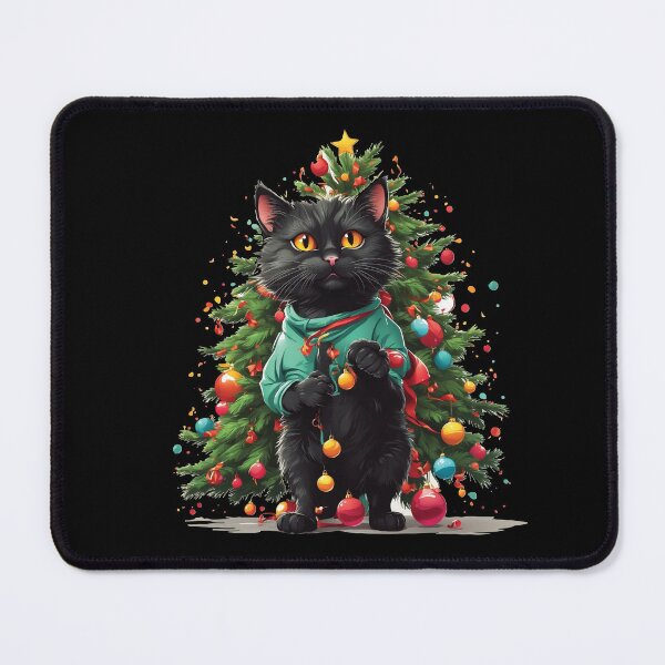 Item preview, funny cat christmas tree meowy designed and sold by Batiz.