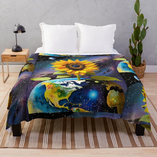Item preview, Sunflowers in Space designed and sold by Pixelfunk.