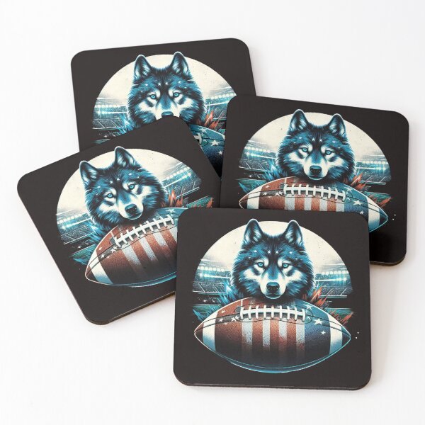 Item preview, Wolf and Football Passion: Dynamic Sports Design designed and sold by ProjectNoah.