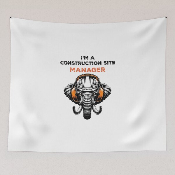 Item preview, I am an elephant construction site manager designed and sold by YANNISQ49.