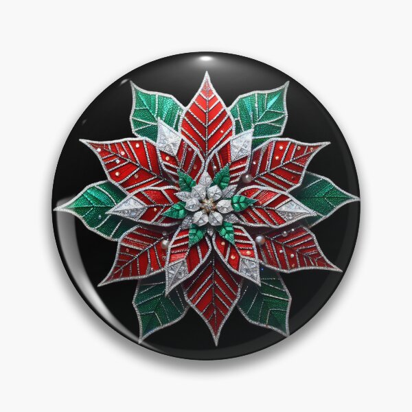 Item preview, Whispers of Yuletide Enchantment: A Diamond Poinsettia Tale designed and sold by AI-Only Creations.