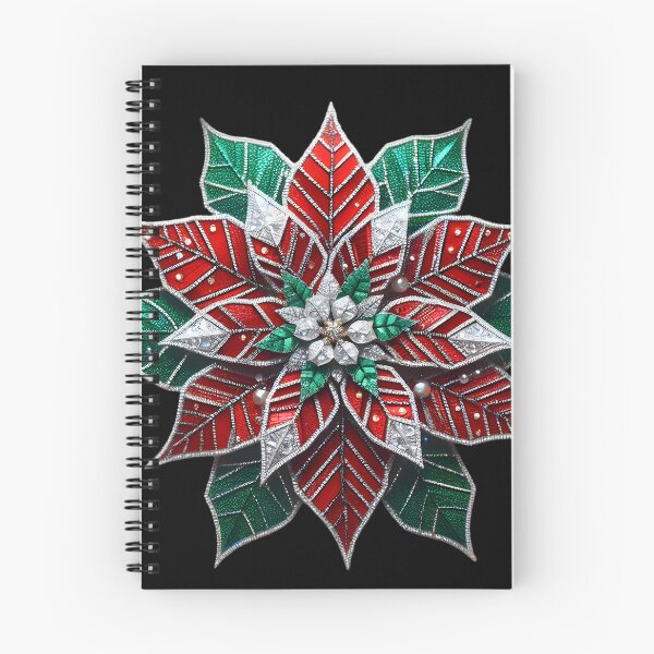 Item preview, Whispers of Yuletide Enchantment: A Diamond Poinsettia Tale designed and sold by AI-Only Creations.