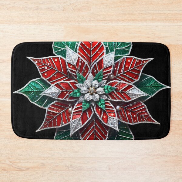 Item preview, Whispers of Yuletide Enchantment: A Diamond Poinsettia Tale designed and sold by AI-Only Creations.